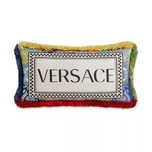 Versace Home Decor - 90’s Vintage Logo Silk Decorative Pillow